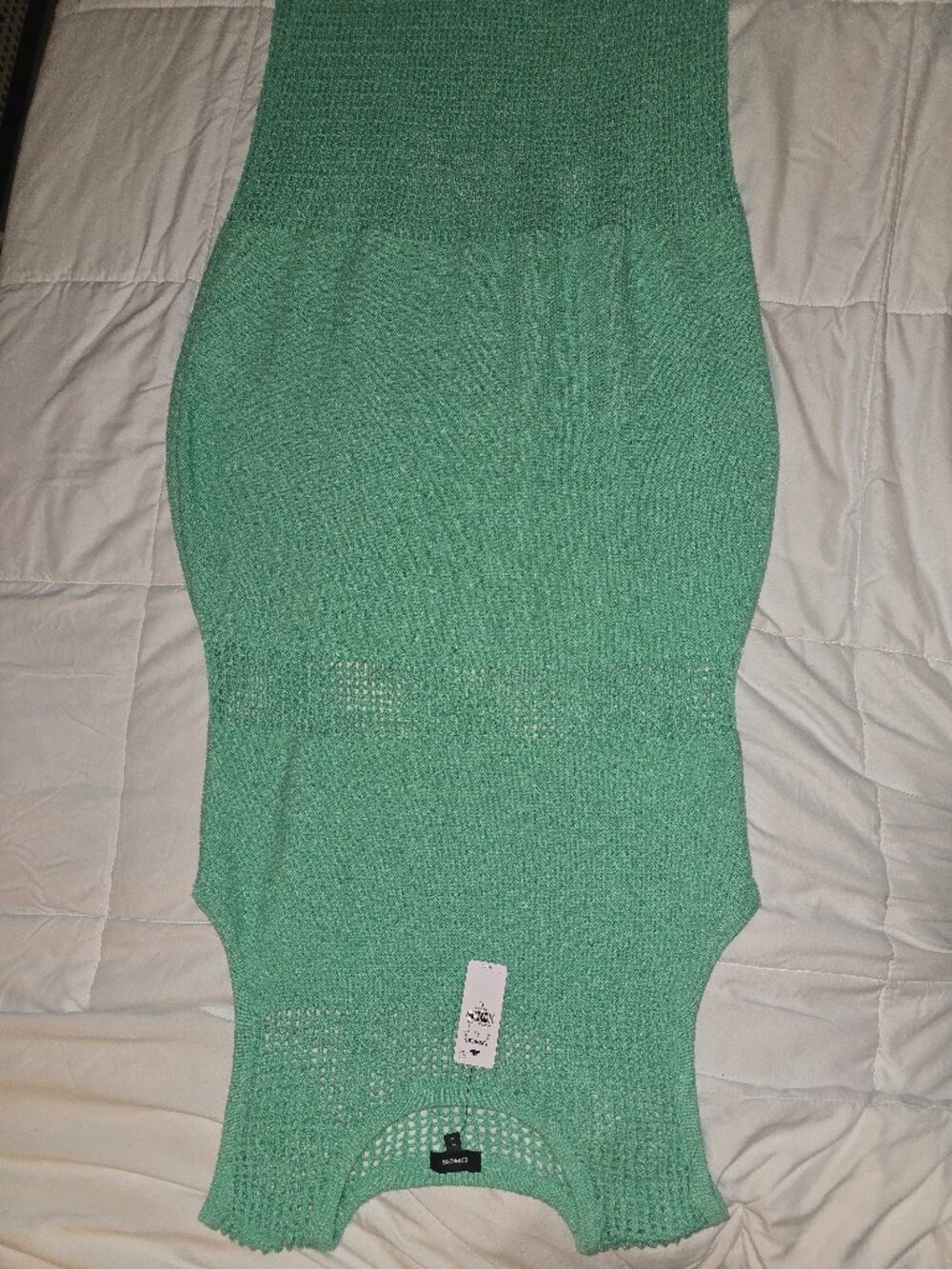 NWT Express Open Stitch Crew Neck Sleeveless Sweater Midi Dress (XL) - Picture 4 of 6
